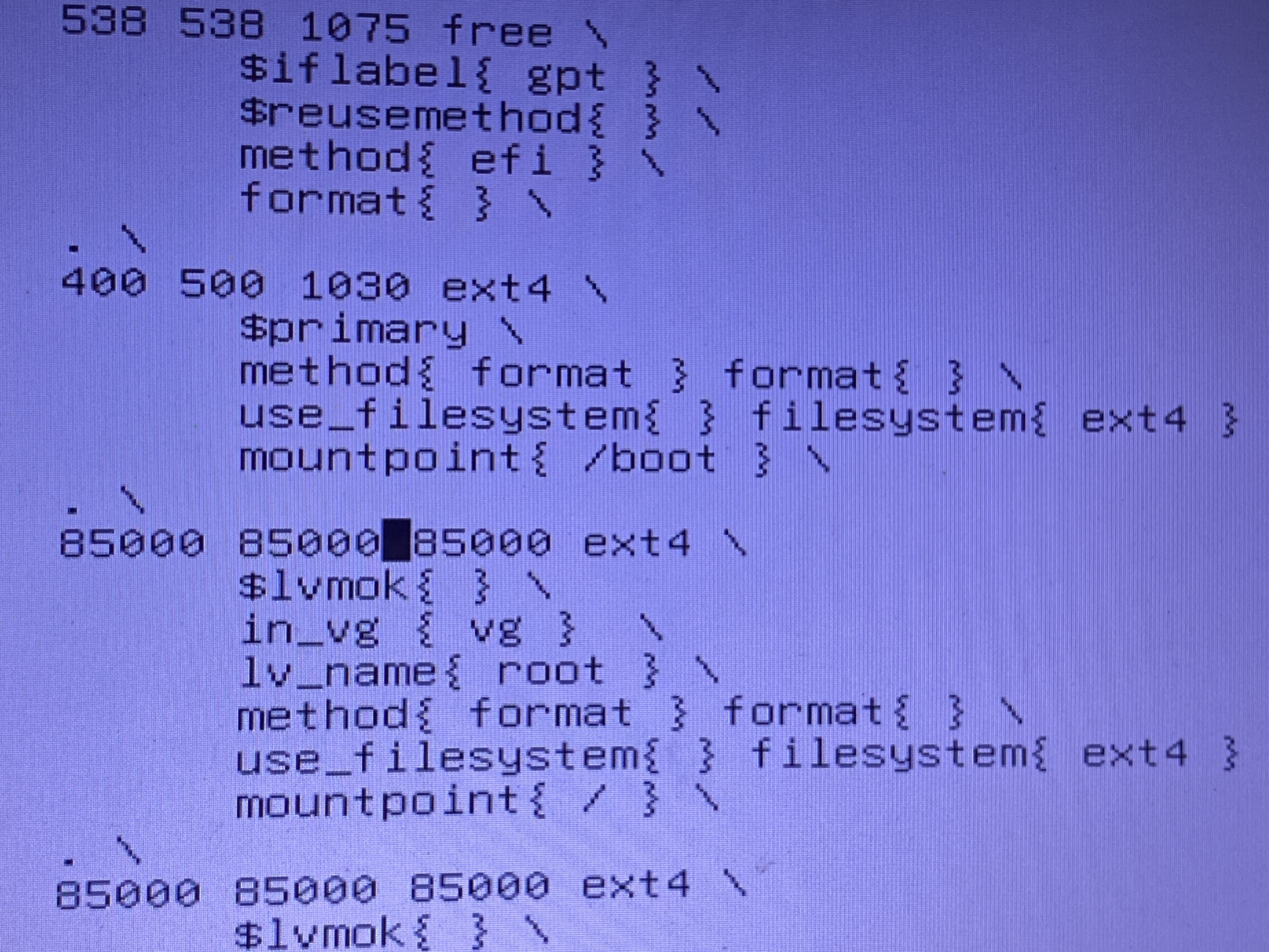 Fichier Preseed — partitionnement LVM+crypto